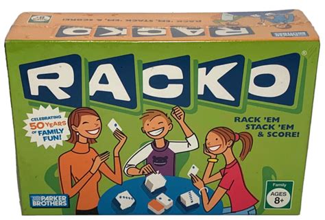 racko game with green cards.